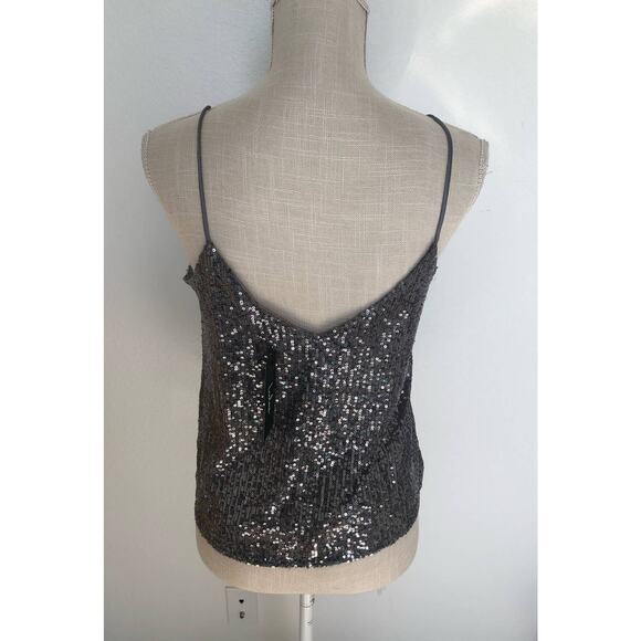 Lulus' Sparkling Grey Sequin Sleeveless Cami - S - Picture 6 of 7